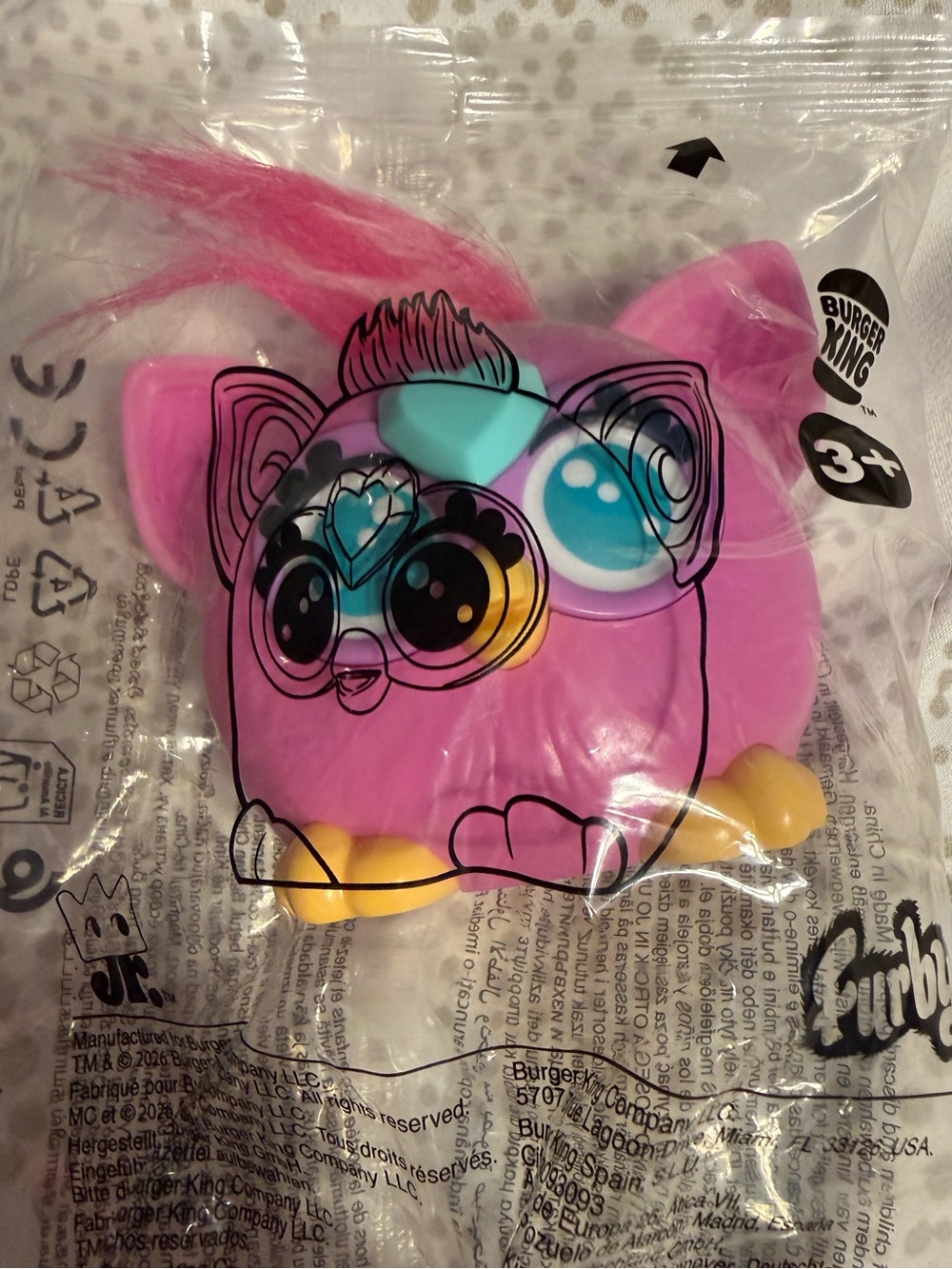 Furby pink Burger King toy new